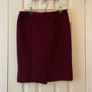 Maroon wool pencil skirt. Size 4